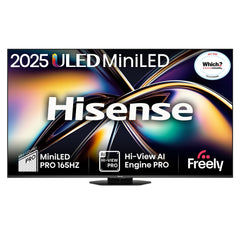 Hisense 55" U8QTUK MiniLED 165Hz Smart AI TV with Freely55U8QTUK