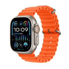Apple Watch Ultra 2 GPS + Cellular, 49mm Titanium Case w/ Orange Ocean BandMREH3B/A