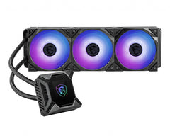 MSI MPG CORELIQUID K360 Liquid CPU Cooler '360mm Radiator, 2.4'' LCD display with fan, 3x 120mm ARGB PWM Fan, Center, Supports Intel and AMD Platforms, Cooled by ASETEK'MPG CORELIQUID K360