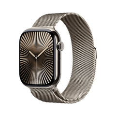Apple Watch Series 10 GPS + Cellular 46mm Natural Titanium Case with Natural Milanese Loop - M/LMWYC3QA/A
