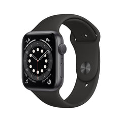 Apple Watch Series 6 GPS, 44mm Space Gray Aluminium Case with Black Sport Band - RegularM00H3B/A
