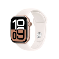 Apple Watch Series 10 GPS 42mm Rose Gold Aluminium Case with Light Blush Sport Band - S/MMWWH3QA/A