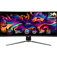 MSI MPG 341CQPX QD-OLED computer monitor 86.4 cm (34") 3440 x 1440 pixels UltraWide Quad HD BlackMPG 341CQPX QD-OLED