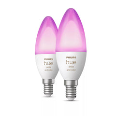 Philips Hue White and colour ambience Candle - E14 smart bulb - (2-pack) - 8719514356719