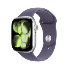 Apple Watch Series 11 GPS 46mm Silver Aluminium Case with Purple Fog Sport Band - S/MMEV94MP/A