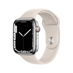 Apple Watch Series 7 OLED 45 mm Digital Touchscreen 4G Silver Wi-Fi GPS (satellite)MKJV3B/A