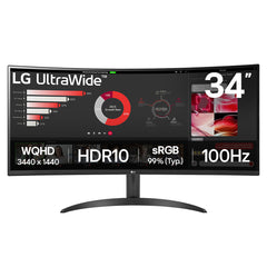 LG 34WR50QK-B computer monitor 86.4 cm (34") 3440 x 1440 pixels Wide Quad HD Black34WR50QK-B.AEK