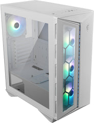 MSI MPG GUNGNIR 110R WHITE Mid Tower Gaming Computer Case 'White, 4x 120mm ARGB Fan, 1 to 6 ARGB Control board, USB Type-C, Tempered Glass, Center, ATX, mATX, mini-ITX'MPG GUNGNIR 110R WHITE
