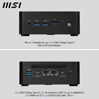 MSI Cubi NUC 1M Intel Core 5 120U Desktop PC, NUC, SFF, Mini Computer, HTPC, (16GB RAM, 512GB Storage, Windows 11 PRO), Intel Graphics/DDR5/Dual ThunderBolt 4/Dual HDMI/Dual LAN/WiFi 6E/BT 5.3/VESACUBI NUC 1M I5 120U FS 16GB 512GB W11P