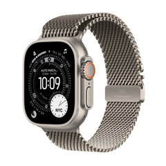 Apple Watch Ultra 3 GPS + Cellular 49mm Natural Titanium Case with Natural Titanium Milanese Loop - Small - MEWW4DH/A