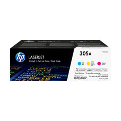 HP 305A 3-pack Cyan/Magenta/Yellow Original LaserJet Toner CartridgesCF370AM