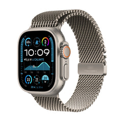 Apple Watch Ultra 2 GPS + Cellular 49mm Natural Titanium Case with Natural Titanium Milanese Loop - LMX5T3QA/A