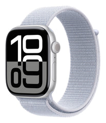 Apple Watch Series 10 GPS 46mm Silver Aluminium Case with Blue Cloud Sport LoopMWWN3QA/A