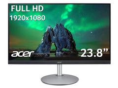 Acer CB2 CB242Ysmiprx 23.8 inch FHD Monitor (IPS Panel, FreeSync, 75Hz, 1ms, HDR 10, Height Adjustable Stand, DP, HDMI, VGA, Silver/Black)UM.QB2EE.014