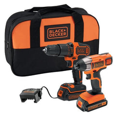 Black & Decker BCK25S2S-GB drill 1400 RPM Black, OrangeBCK25S2S-GB