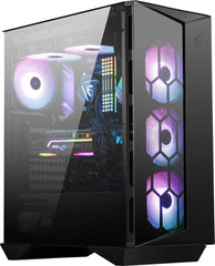 MSI MPG GUNGNIR 110R Mid Tower Gaming Computer Case Black, USB 3.2 Gen2 Type C, 4x 120mm ARGB Fan, Mystic Light Sync, 1 to 6 ARGB Control board, 2x Tempered Glass Panels, ATX, mATX, mini-ITXMPG GUNGNIR 110R