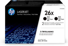 HP 26X 2-pack High Yield Black Original LaserJet Toner CartridgesCF226XD