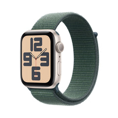 Apple Watch SE GPS 44mm Starlight Aluminium Case with Lake Green Sport LoopMXEW3QA/A
