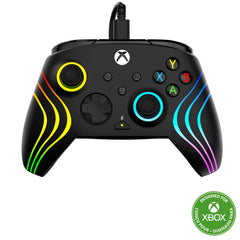 Turtle Beach Afterglow Wave Black Wired RGB Gaming Controller with Mappable Buttons, Hall-Effect Hair Triggers and Audio Controls. Licensed for Xbox Series X orS, Xbox One & WindowsTBC-2002-05