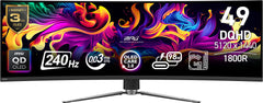 MSI MPG 491CQPX QD-OLED computer monitor 124.5 cm (49") 5120 x 1440 pixels Dual QHD BlackMPG 491CQPX QD-OLED