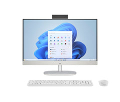 HP 24-cr1010na Intel Core Ultra 7 155U 60.5 cm (23.8") 1920 x 1080 pixels All-in-One PC 32 GB DDR5-SDRAM 1 TB SSD Windows 11 Home Wi-Fi 6 (802.11ax) WhiteAJ2V6EA