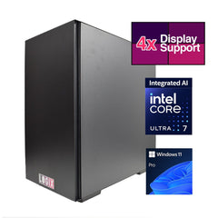 LOGIX Intel Core Ultra 7 AI Powered 20 Core, 3.90GHz (5.50GHz Boost) NPU with 13 TOPS, 32GB Kingston DDR5 Memory, 1TB Kingston NVMe, Gigabyte RTX 4060 8GB 4xMonitor, 2 x 2.5GB LAN, Windows 11 ProCCT-U732P
