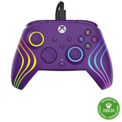Turtle Beach Afterglow Wave Purple Wired RGB Gaming Controller with Mappable Buttons, Hall-Effect Hair Triggers and Audio Controls. Licensed for Xbox Series X orS, Xbox One & WindowsTBC-2002-45