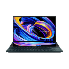 ASUS Zenbook Pro Duo 15 OLED UX582ZW-H2004W Intel® Core™ i9 i9-12900H Laptop 39.6 cm (15.6") Touchscreen 4K Ultra HD 32 GB LPDDR5-SDRAM 1 TB SSD NVIDIA GeForce RTX 3070 Ti Wi-Fi 6 (802.11ax) Windows 11 Home Blue90NB0Z21-M001B0