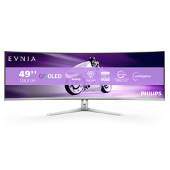 Philips Evnia 8000 49M2C8900L/00 computer monitor 124.2 cm (48.9") 5120 x 1440 pixels Dual QHD QD-OLED White49M2C8900L/00
