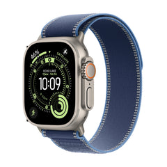 Apple Watch Ultra 3 GPS + Cellular 49mm Natural Titanium Case with Blue/Bright Blue Trail Loop - M/L - MEWU4DH/A