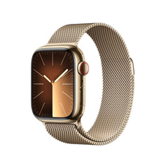 Apple Watch Series 9 GPS + Cellular 41mm Gold Stainless Steel Case w/ Gold Milanese LoopMRJ73QA/A