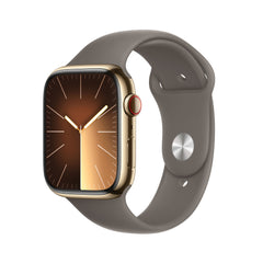 Apple Watch Series 9 GPS + Cellular 45mm Gold Stainless Steel Case w/ Clay Sport Band - M/LMRMT3QA/A