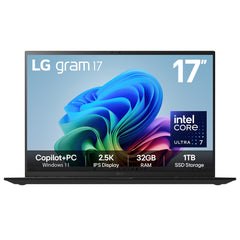 LG Gram 17Z90TL-G 17" Hybrid AI Copilot+ Laptop - Intel® Core™ Ultra 7 258V, 1TB SSD, 32 GB RAM - Black - [2025]17Z90TL-G.AU88A1
