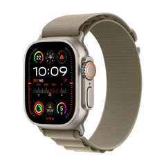 Apple Watch Ultra 2 GPS + Cellular, 49mm Titanium Case w/ Olive Alpine Loop - LargeMRF03B/A