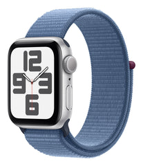 Apple Watch SE GPS 40mm Silver Aluminium Case w/ Winter Blue Sport LoopMRE33QA/A