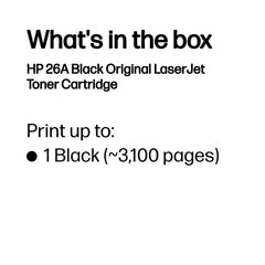 HP 26A Black Original LaserJet Toner CartridgeCF226A