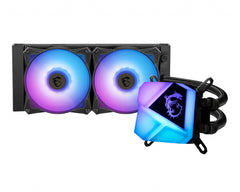 MSI MAG CORELIQUID C240 Liquid CPU Cooler '240mm Radiator, 2x 120mm ARGB PWM Fan, ARGB lighting, Center Supported, Compatible with Intel and AMD Platforms, Latest LGA 1700 ready'MAG CORELIQUID C240