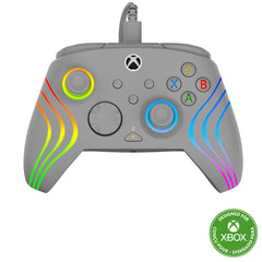 Turtle Beach Afterglow Wave Grey Wired RGB Gaming Controller with Mappable Buttons, Hall-Effect Hair Triggers and Audio Controls. Licensed for Xbox Series X orS, Xbox One & WindowsTBC-2002-85