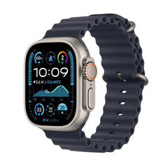 Apple Watch Ultra 2 GPS + Cellular 49mm Natural Titanium Case with Navy Ocean BandMX4D3QA/A