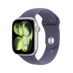 Apple Watch Series 11 GPS + Cellular 46mm Silver Aluminium Case with Purple Fog Sport Band - S/MMFCP4MP/A