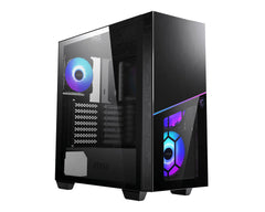 MSI MPG SEKIRA 100R 'S100R' Mid Tower Gaming Computer Case 'Black, 4x 120mm ARGB, Mystic Light Sync, 8 Channel ARGB Hub, USB Type-C, Tempered Glass Panels, ATX, mATX, mini-ITX'MPG SEKIRA 100R