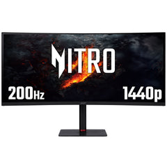 Acer Nitro XV5 Nitro XV345CURX0 - 34" UltraWide Quad HD (3440x1440), Curved 1000R, 200Hz, 0.5ms, HDR10, AMD FreeSync Gaming MonitorUM.CX5EE.004