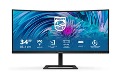 Philips E Line 346E2CUAE/00 computer monitor 86.4 cm (34") 3440 x 1440 pixels Wide Quad HD+ LCD Black346E2CUAE/00