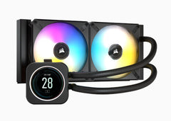 Corsair Wasserkühler ICue H100i Elite LCD Processor All-in-one liquid cooler 12 cm Black 1 pc(s)CW-9060061-WW