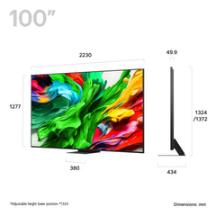 LG 100QNED86A6.AEK TV 2.54 m (100") 4K Ultra HD Smart TV Wi-Fi Metallic100QNED86A6.AEK
