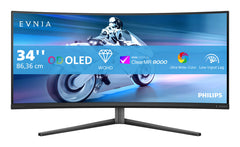 Philips Evnia 34M2C6500/00 computer monitor 86.4 cm (34") 3440 x 1440 pixels Wide Quad HD QD-OLED Grey34M2C6500/00