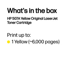 HP 507A Yellow Original LaserJet Toner CartridgeCE402A