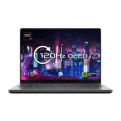ASUS ROG Zephyrus G14 GA403UI-QS060W AMD Ryzen™ 9 8945HS Laptop 35.6 cm (14") WQXGA 32 GB LPDDR5x-SDRAM 1 TB SSD NVIDIA GeForce RTX 4070 Wi-Fi 6E (802.11ax) Windows 11 Home Black, Grey - 90NR0HX1-M002R0