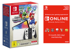 Nintendo Switch – OLED Model (White) + Super Mario Bros. Wonder + Switch Online Individual 12-Month (365-Day) Membership10014340