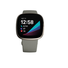Fitbit Versa Sense Sage Grey Silver AMOLED Digital Touchscreen Wi-Fi GPS (satellite)FB512SRSG